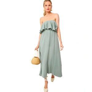 Tuckernuck Green Strapless Maxi Dress